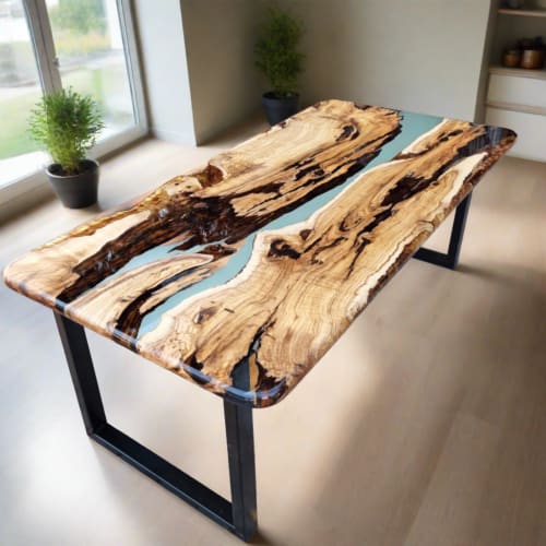 Ultra Clear Epoxy Table | Dining Table in Tables by Ironscustomwood