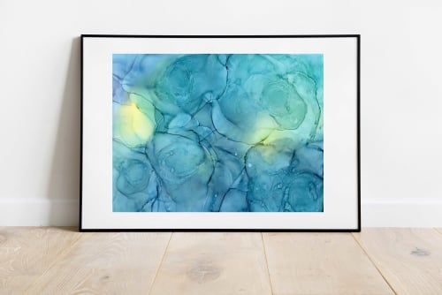 emerald undercurrent | abstract art original | Watercolor Painting in Paintings by Megan Spindler