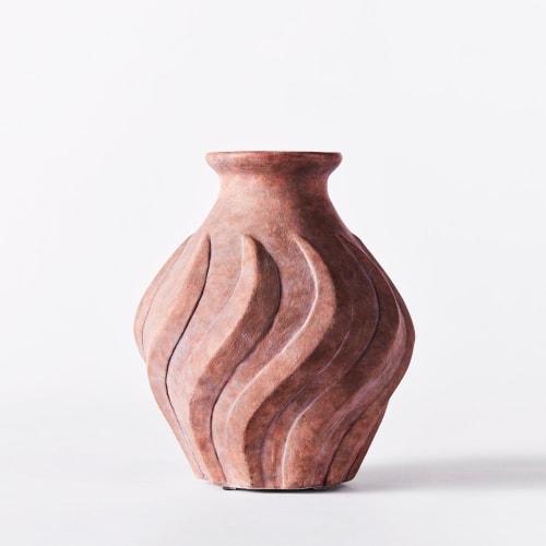 Swirl Vase Brown Small | Work by District Loom