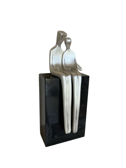 999 Fine Silver Electroformed Couple Sculpture | Sculptures by YENNY COCQ