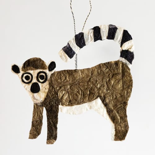 Ring-Tailed Lemur Ornament - Full Body | Decorative Objects by Tanana Madagascar