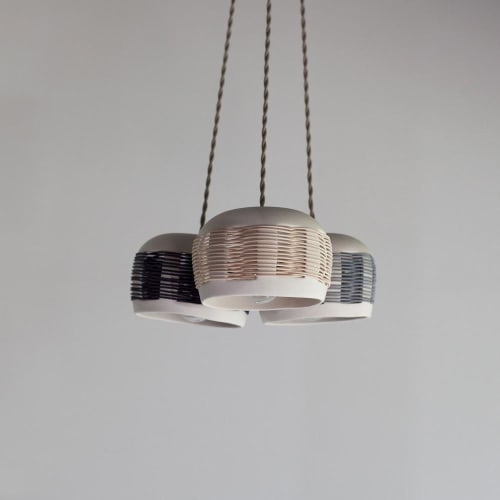 Woven Cluster Chandelier | Chandeliers by Pigeon Toe Ceramics