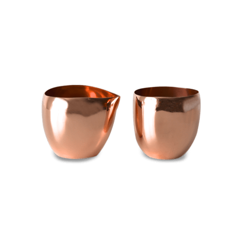 SCULPT Creamer & Sugar Set in Copper | Carafe in Vessels & Containers by Tina Frey