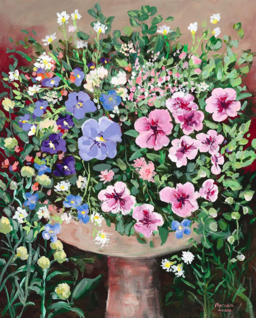 Petunia Vintage | Oil And Acrylic Painting in Paintings by Meredith H