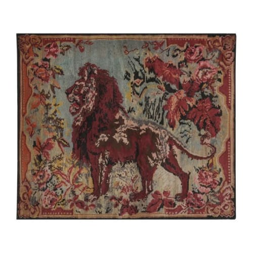 Vintage Lion Rug 4'11'' X 5'9'' | Rugs by Vintage Pillows Store