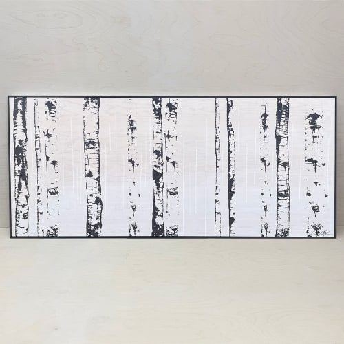 Aspen Painting - Black | Mixed Media by Farmhaus + Co.