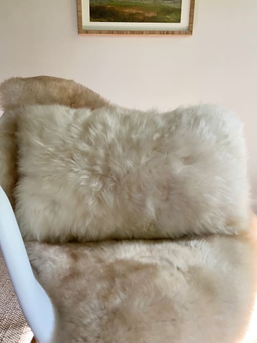 20” x 12” Sheepskin Lumbar | Cushion in Pillows by East Perry