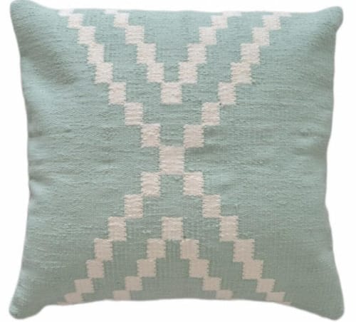 Sage Maria Handwoven Cotton Decorative Throw Pillow Cover | Pillows by Mumo Toronto Inc