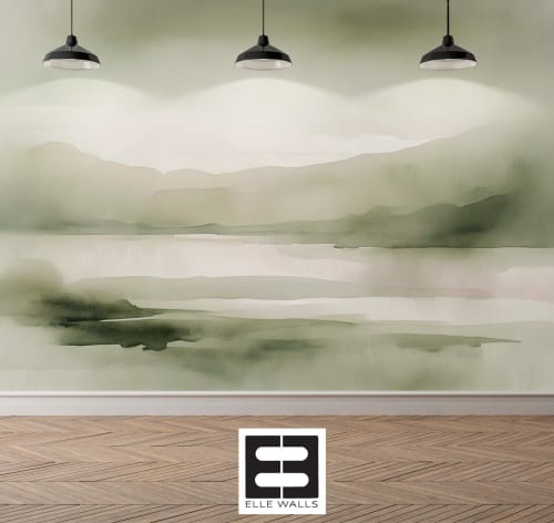 Sage Horizon — Coastal & Nature Luxury Wallpaper Mural | Wall Treatments by ELLE WALLS