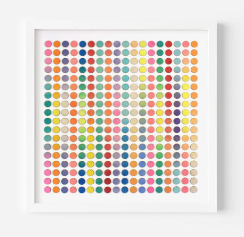 Three Hundred And Twenty Four Ombre Stripe Dots Painting | Collage in Paintings by Amelia Coward