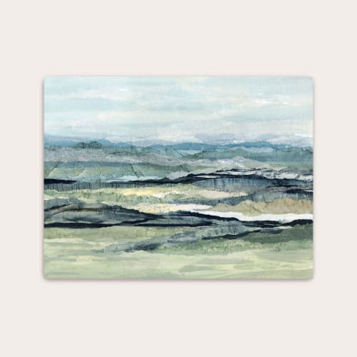 Ridge Quest Art Print - Abstract Mountain Landscape | Prints in Paintings by Lara Eckerman Art