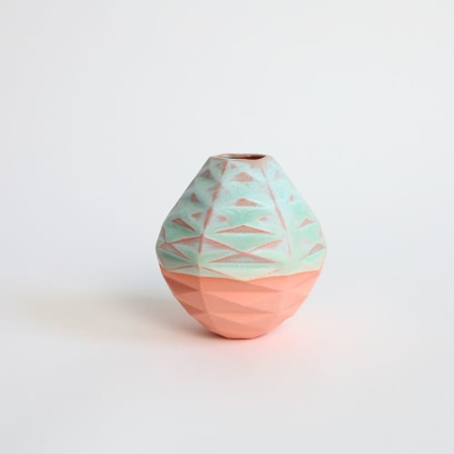 Mini Hex in Strawberry Pistachio | Vase in Vases & Vessels by by Alejandra Design