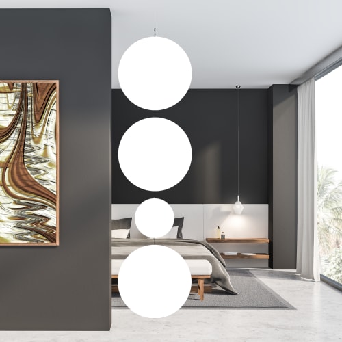 BOLD AF 92" Hanging Art Mobile - fits standard 8' ceilings | Sculptures by Atomic Mobiles