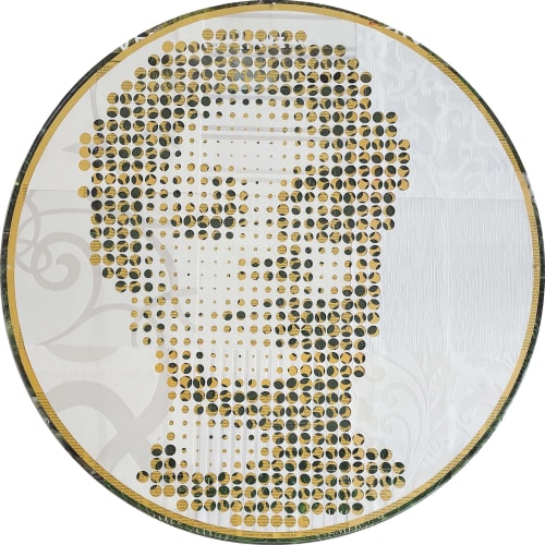 Dots Portrait #4 - Limited Edition 1/3 | Collage in Paintings by Paola Bazz