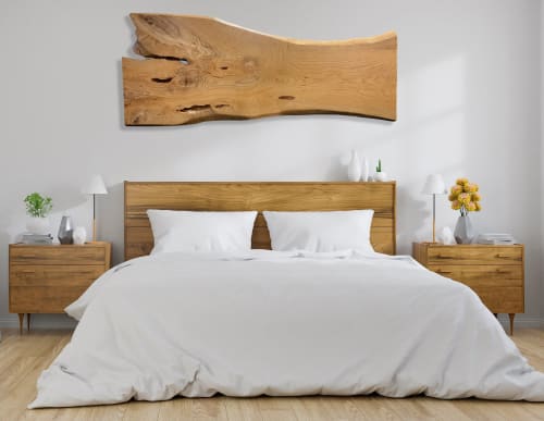 Large Live Edge Ash Wood Wall Art or Wooden Headbord | Wall Hangings by Carlberg Design