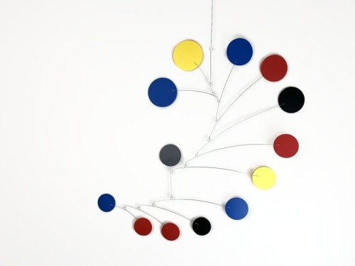 Hanging Mobile Large Kinetic Sculpture USA in Rex Style | Wall Hangings by Skysetter Designs