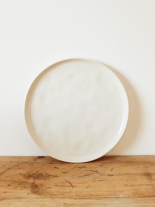 Set of 2 Large Plates in Milk | Dinnerware by Barton Croft