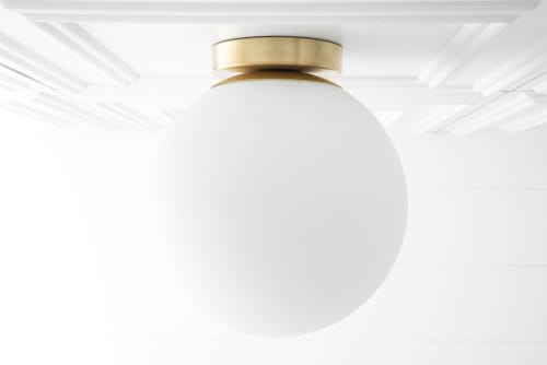 10 Inch Frosted White Globe - Model No. 2910 | Flush Mounts by Peared Creation