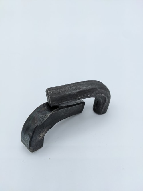 Hand Forged Iron "L" Drawer Cabinet Knob Pull | Hardware by Element Hand Forged Hardware