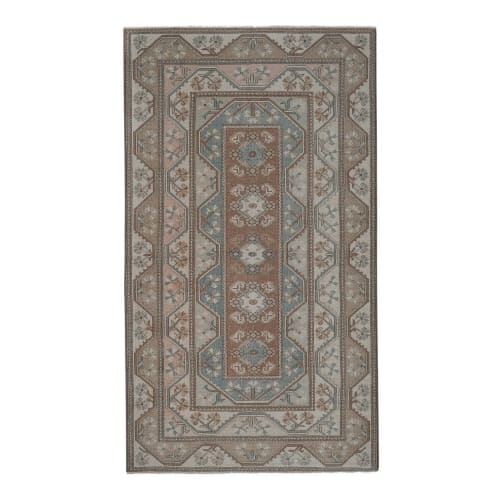 Decorative Turkish Soft Muted Color Oushak Living Room Rug | Rugs by Vintage Pillows Store
