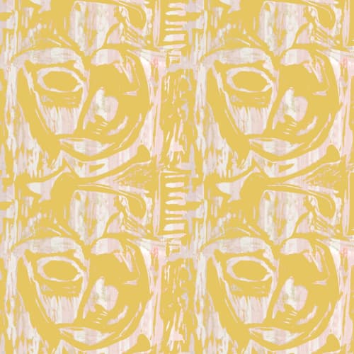 Cobra Head, Mustard | Wall Treatments by Philomela Textiles & Wallpaper