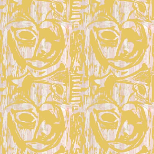 Cobra Head, Mustard | Wall Treatments by Philomela Textiles & Wallpaper