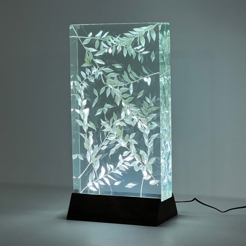 Night Light - Epoxy Lamb - Nightlight - Bedside Lamp | Lamps by TigerWoodAtelier