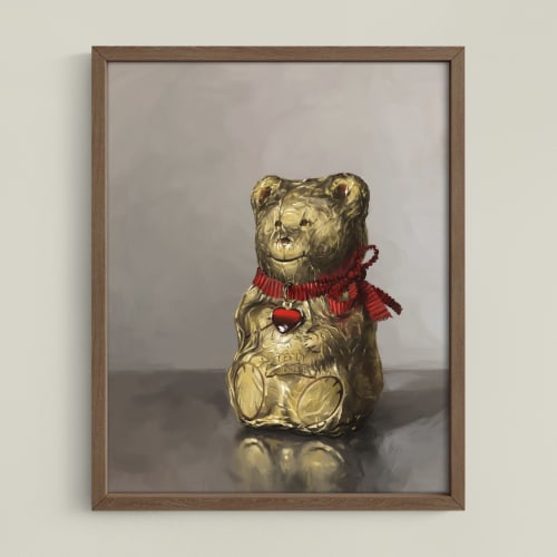 Swiss Chocolate Teddy Bear | Prints by The Ugly Cat Studio