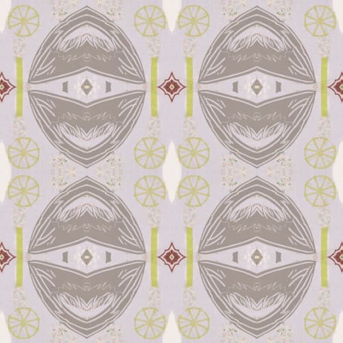 Gestation, Mixed | Fabric in Linens & Bedding by Philomela Textiles & Wallpaper