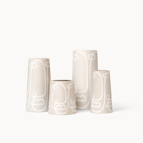 Sand Cara Pillar Vase | Vases & Vessels by Franca NYC