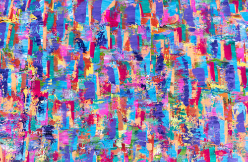 Neon Parade | Oil And Acrylic Painting in Paintings by Brianne Valentino