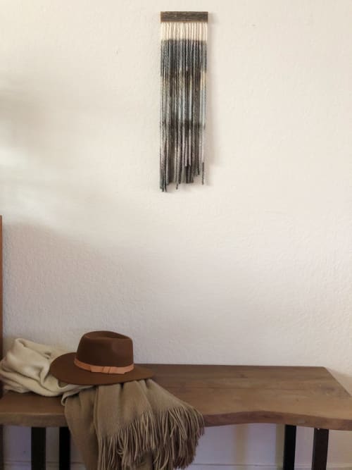 Abstract Mini Dip Dye Wall Hanging No. 2 | Wall Hangings by Mpwovenn Fiber Art by Mindy Pantuso