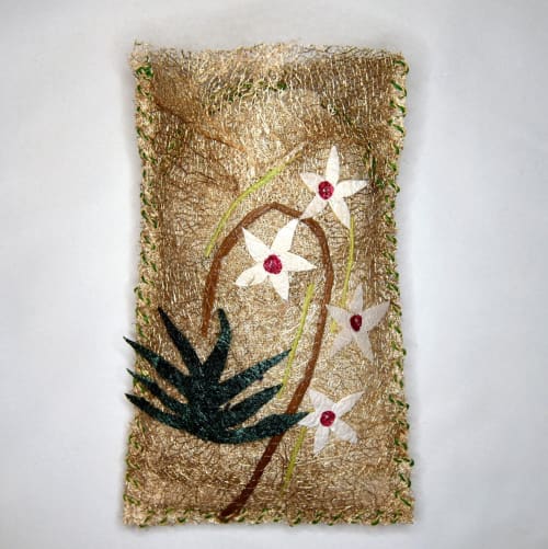 Wild Silk Lavender Sachet  - White Orchid | Ornament in Decorative Objects by Tanana Madagascar