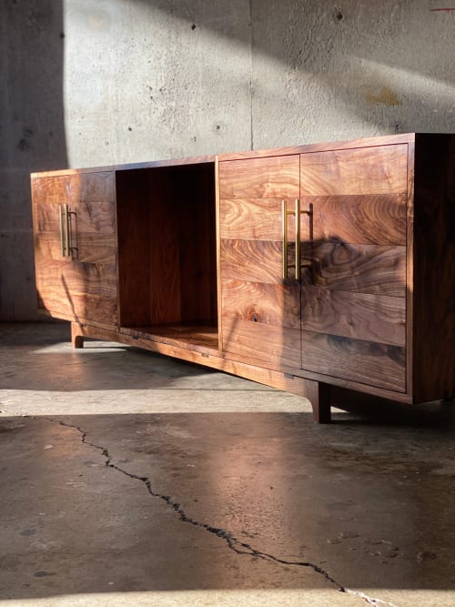 The “Shasta Cabinet” Media Cabinet | Media Console in Storage by The Timbered Wolf by Christopher Dean