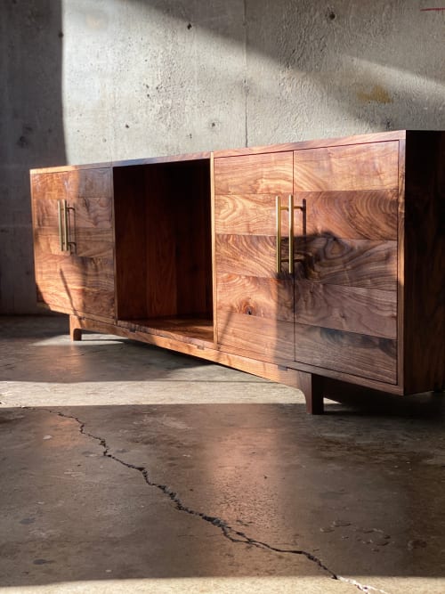 The “Shasta Cabinet” Media Cabinet | Media Console in Storage by Handhold Studio