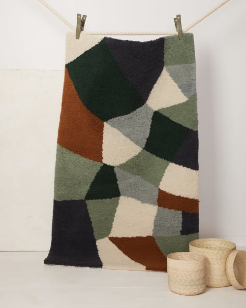 Mosaic Pile Rug - Hunter | Area Rug in Rugs by MINNA