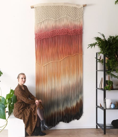 Tall Wall Tapestry - LISA | Wall Hangings by Rianne Aarts / Teddy and Wool Studio