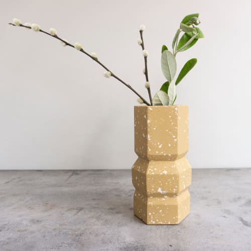 Vase Hexad 03 - Desert Sand Terrazzo | Vases & Vessels by Tropico Studio