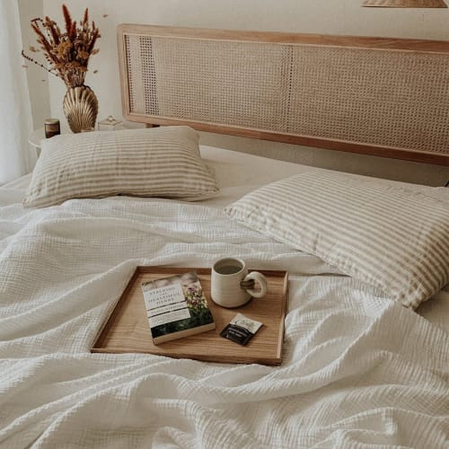 Alaia Bedspread - WHITE | Linens & Bedding by HOUSE NO.23