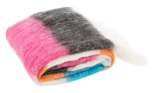 Glendale Color Pop Mohair Throw Blanket | Linens & Bedding by Kevin Francis Design