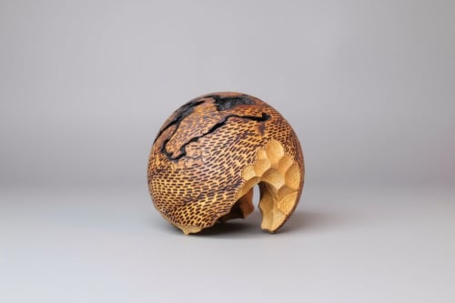 Eroded Sphere | Sculptures by Wood Alchemist Studio