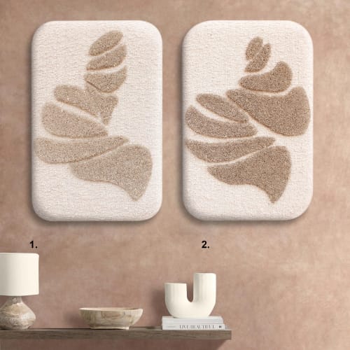Handwoven Neutral Wall Art Set, Modern Boho Wool Tapestry Panels | Wall Hangings by Swiflo