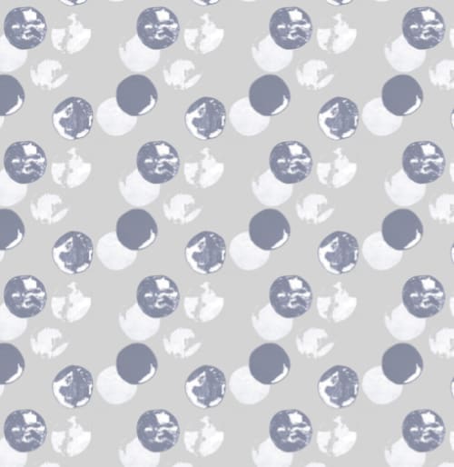 Moon, Cornflower | Fabric in Linens & Bedding by Philomela Textiles & Wallpaper