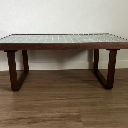 Tile-Top-Coffee Table — Solid Black Walnut-ceramic tile | Tables by Warnkestudio
