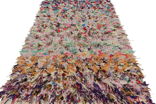 Vintage Moroccan Shag Rug with Polychromatic Geometric Patterns from Rug & Kilim | Rugs by Rug and Kilim