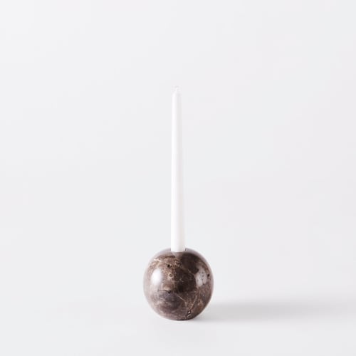 Sphere Candle Holder 10 Grey | Work by District Loom