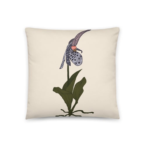 Orchid no.2 Throw Pillow | Pillows by Odd Duck Press