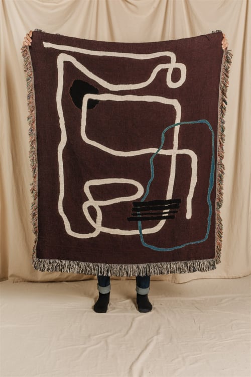 The SOUTHWESTERN Woven Throw Blanket, Earth Tone Accents | Linens & Bedding by Parker Heath | PAR  KER made