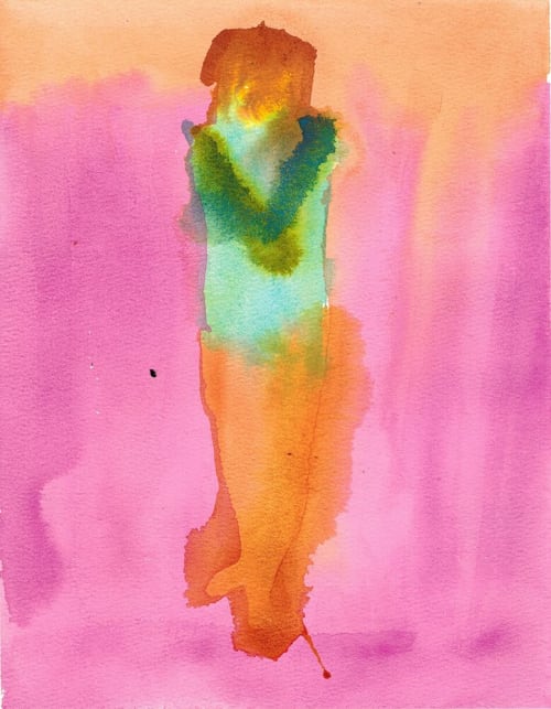 Eagle Pose - Original Watercolor | Watercolor Painting in Paintings by Rita Winkler - My Art, My Shop -by Rita ... Where Every Stroke Speaks of Joy and Inclusion