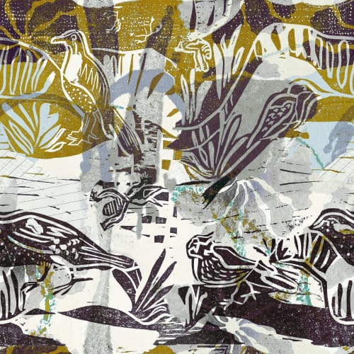 Imagination, Neutral | Fabric in Linens & Bedding by Philomela Textiles & Wallpaper